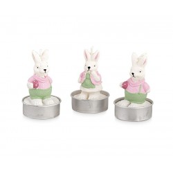 SET DI 6 CANDELE CONIGLIETTO