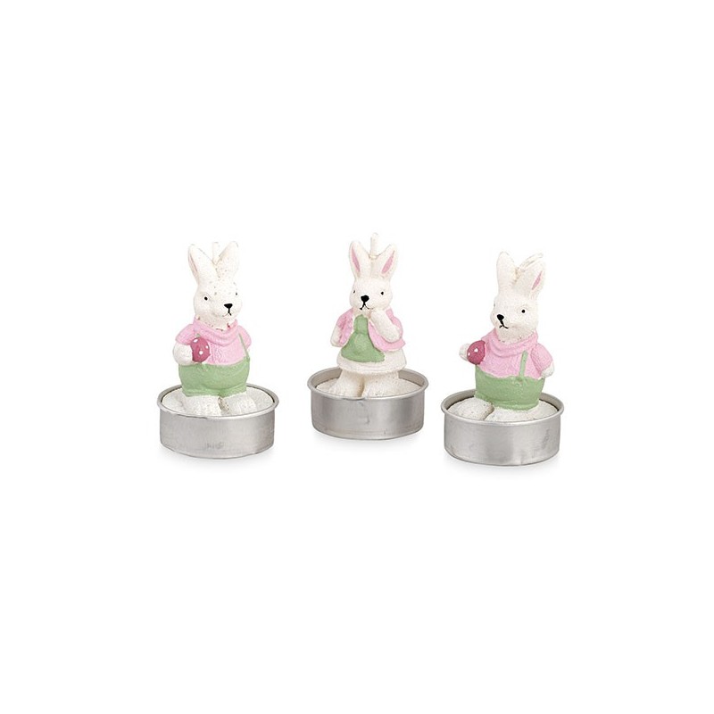 SET DI 6 CANDELE CONIGLIETTO