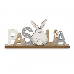 Scritta pasqua legno