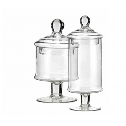 Alzata cilindrica in vetro...