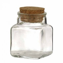 Barattolo quadrato in vetro...
