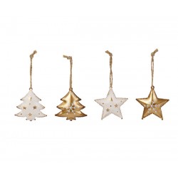 Alberi/Stelle oro/bianche -...