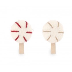 Mollette candy rosso/beige...