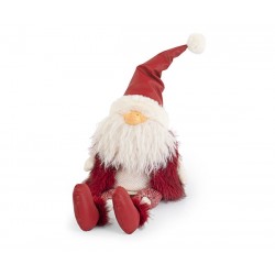 Babbo Natale bordeaux seduto