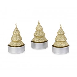 Candele t-light alberi oro...