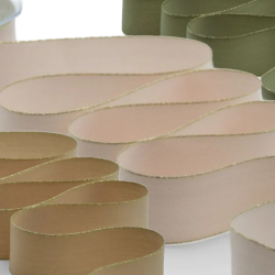 Nastro policotone bordi oro...