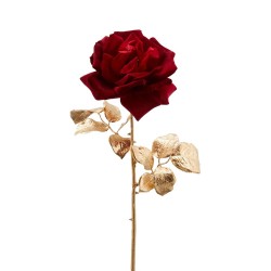 Ramo rosa rossa stelo oro EDG