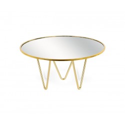 Alzata dorata con specchio