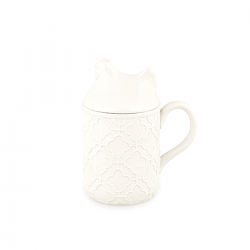 Tazza con coperchio gallina