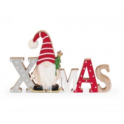Scritta Xmas in legno con...
