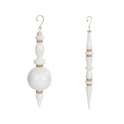 Pendaglio in vetro bianco