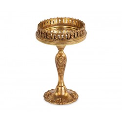 Portacandela oro largo