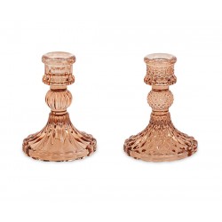 Portacandela in vetro ambra...